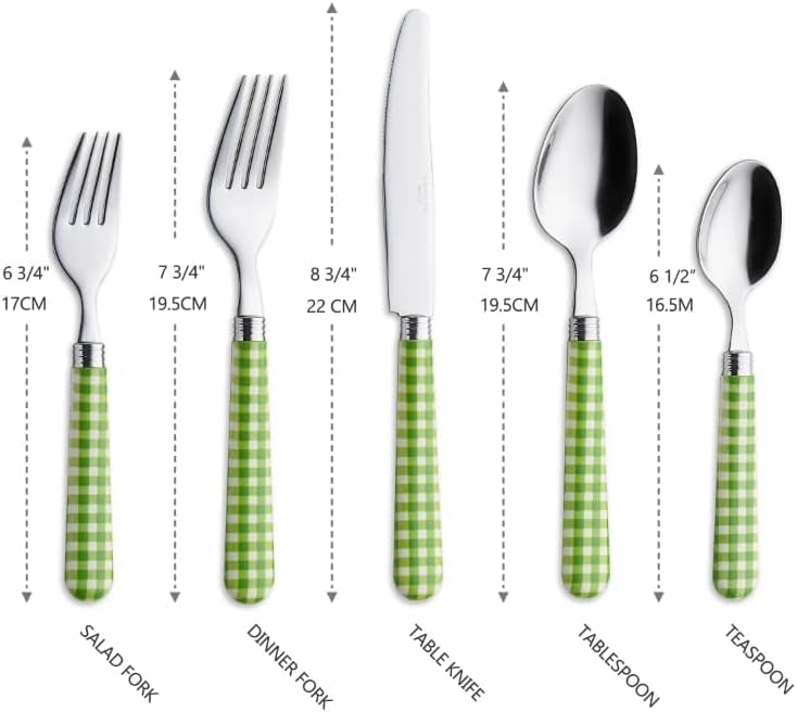 ANNOVA Besteckset, 20-teilig, Griff aus Edelstahl - 4 x Tafelmesser; 4 x Tafelgabeln; 4 x Salatgabel