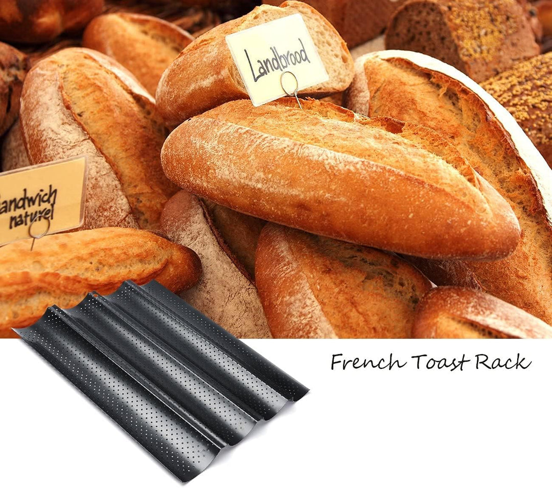 Baguette Backform, Brot Backen Zubehör, Backformen, Baguette-Backblech mit Antihaftbeschichtung für