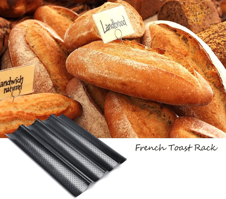 Baguette Backform, Brot Backen Zubehör, Backformen, Baguette-Backblech mit Antihaftbeschichtung für