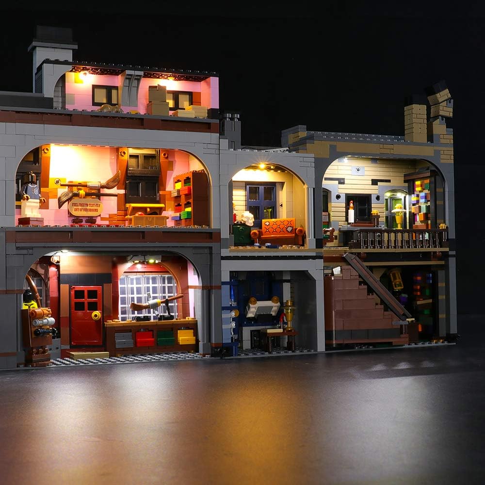 BRIKSMAX LED-Beleuchtungsset für Lego Harry Potter Winkelgasse, LED-Beleuchtungsset-Add-on für Lego