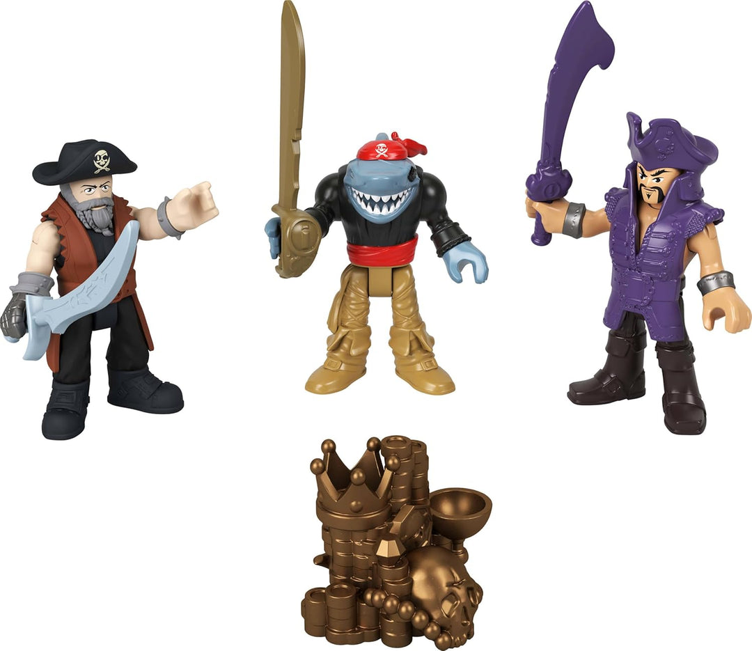 Fisher-Price Imaginext Billy Bones Piraten-Bundle-Spielset mit 3 Actionfiguren, einem Spielzeugboot
