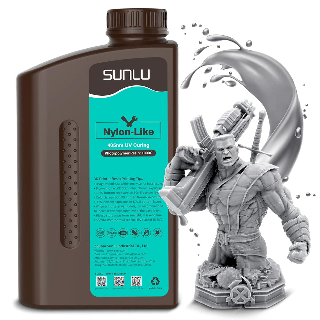 SUNLU 3D Drucker Harz, Starkes Haltbares Nylon Wie 3D-Harz für LCD DLP SLA Harz 3D Drucker, 395-405n