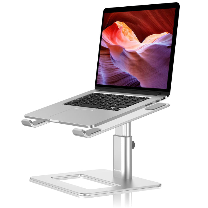 GOKEDA Laptop ständer, ergonomisch Verstellbarer Computerständer, Höhenhalter aus Aluminiumlegierung