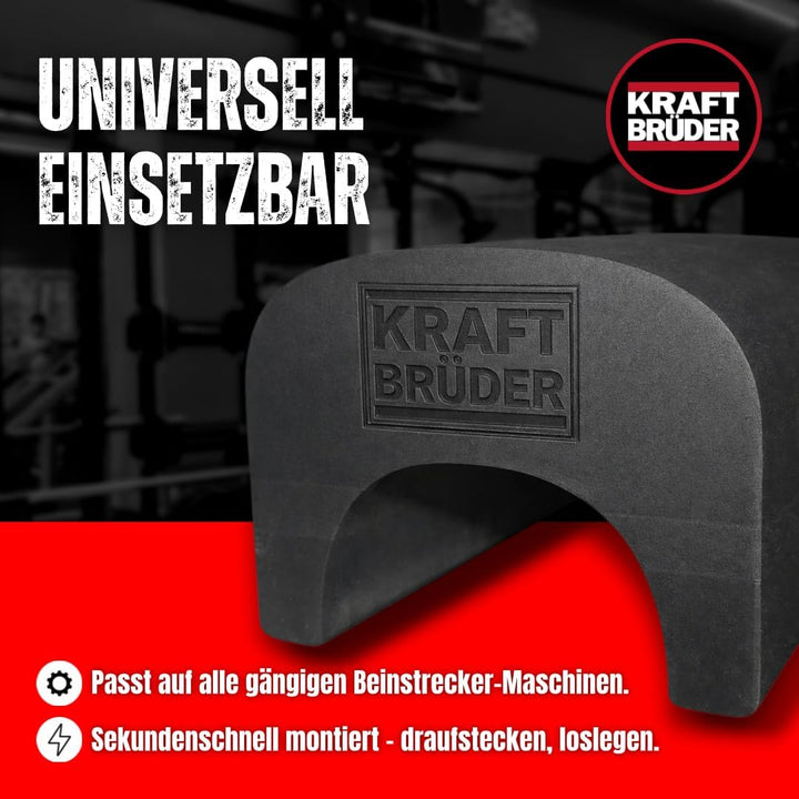 KraftPad Leg – Leg Extension Upgrade Pad inkl. Fixierband | +8 cm Range of Motion | Beinstrecker Zus