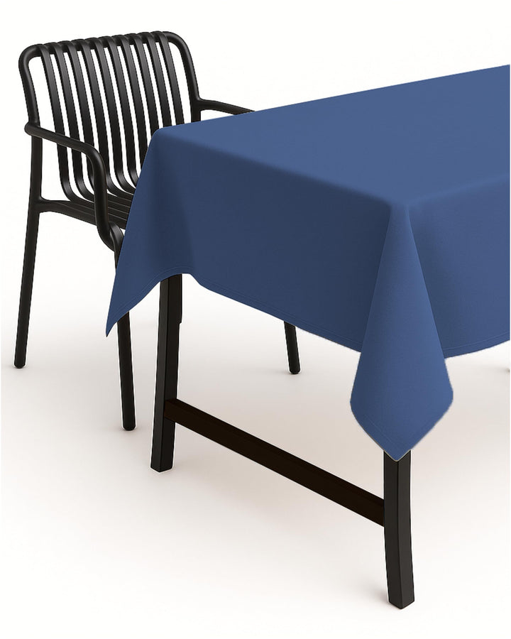 texpot Gartentischdecke 160 x 260 cm in Blau mit Leinen Optik Lotuseffekt Fleckschutz Bügelfrei Tisc