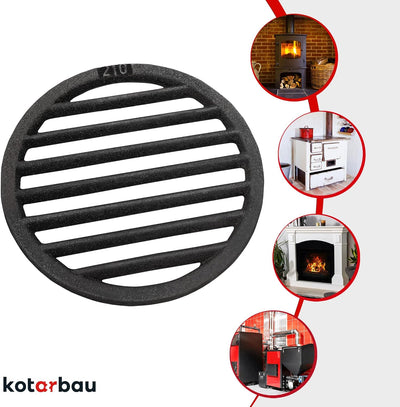 KOTARBAU Kaminrost Ø 21 cm Rundrost Kaminofen Tafelrost Ascherost Rost Ofengitter Kamin Ersatzteile