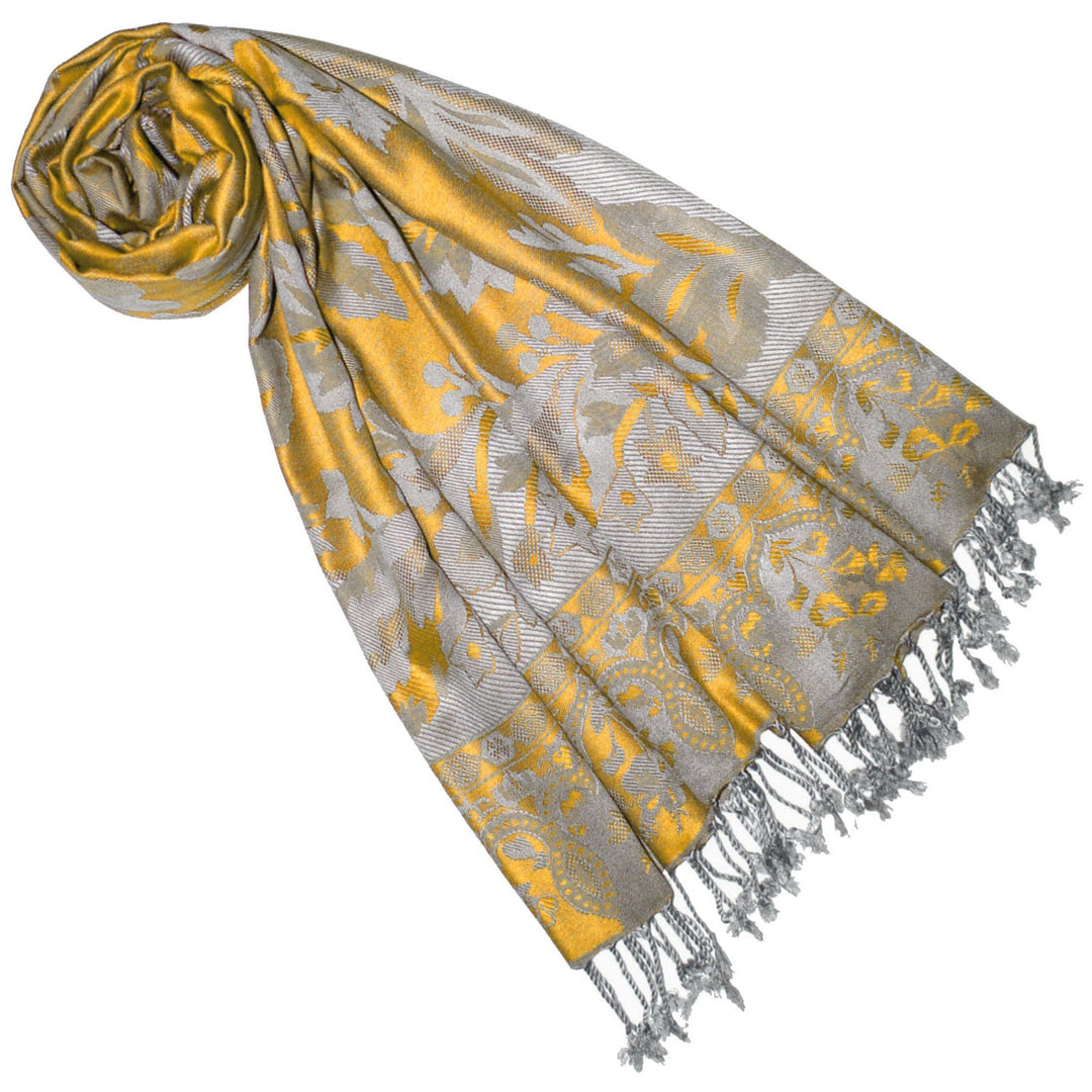 Lorenzo Cana Marken Pashmina Damenschal Naturfaser Floral Blumen Stola Schaltuch Tuch Stola 70 cm x