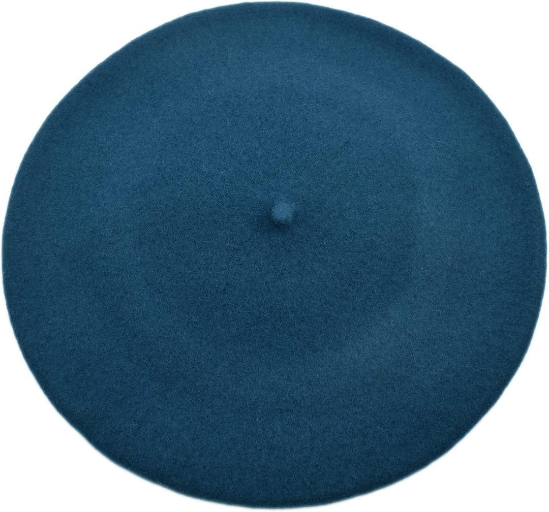 MELEGARI Baskenmütze für Damen | 100% Wolle | Roma Beret | Made in Italy Einheitsgrösse Blau 41, Ein