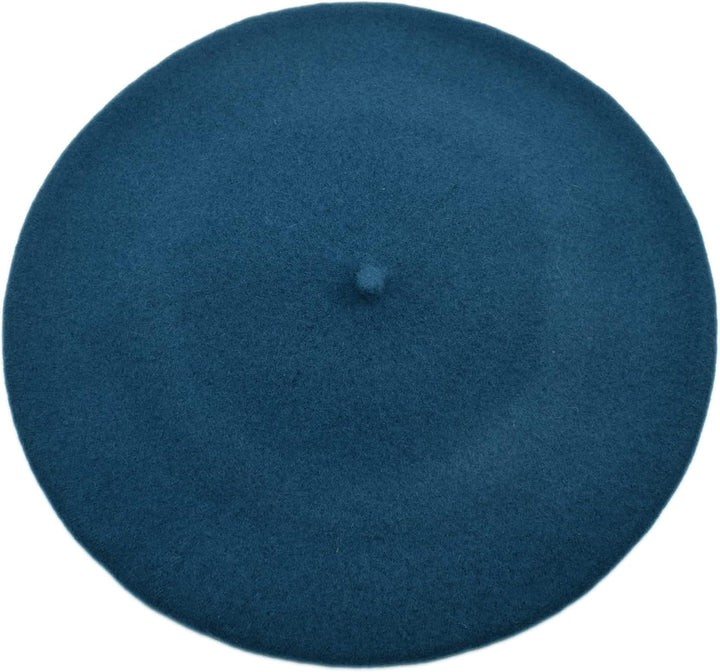 MELEGARI Baskenmütze für Damen | 100% Wolle | Roma Beret | Made in Italy Einheitsgrösse Blau 41, Ein