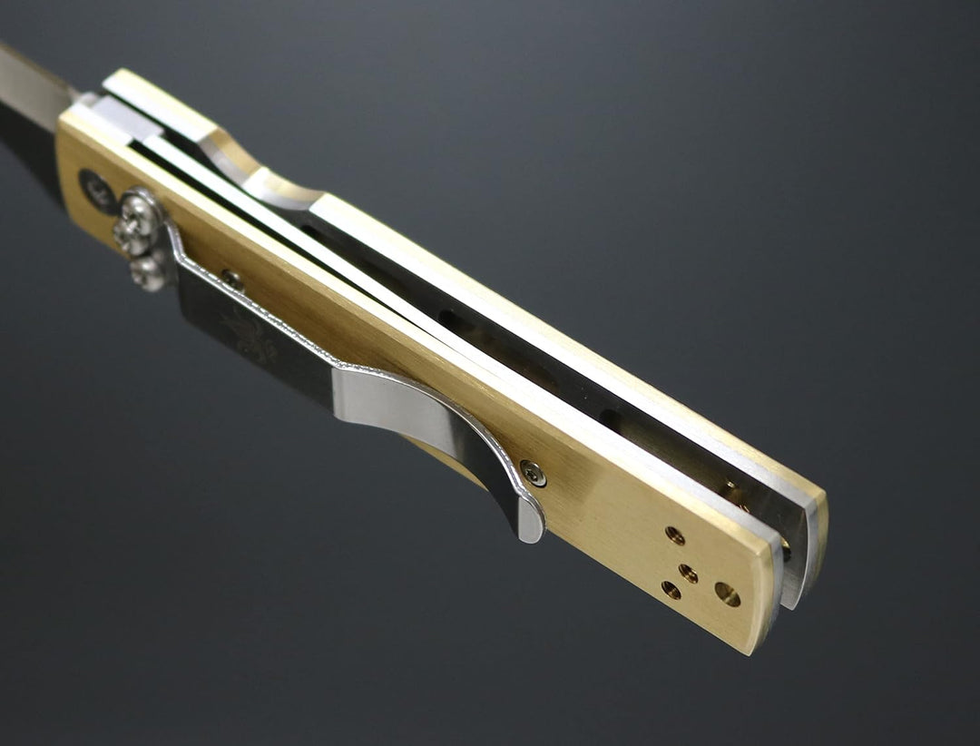 DELLINGER Japanisches messer higonokami KANETSUNE TANZAKU-TOU - Edelstahl AUS-8 rostfrei, Messinggri