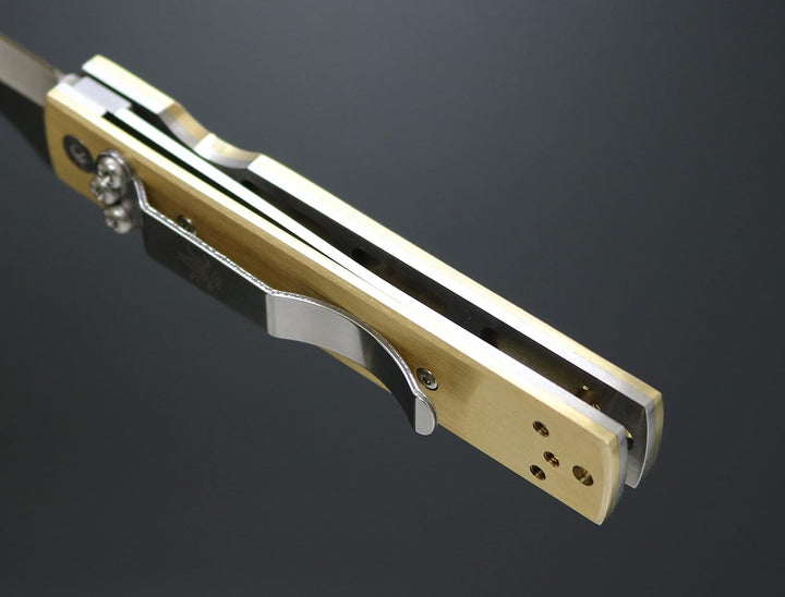 DELLINGER Japanisches messer higonokami KANETSUNE TANZAKU-TOU - Edelstahl AUS-8 rostfrei, Messinggri