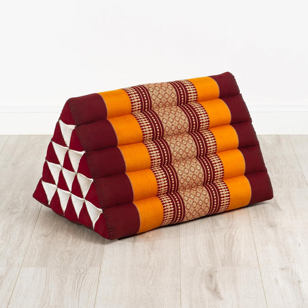 livasia Rückenstützkissen extrahoch, Dreieckskissen für Garten und Balkon, Keilkissen mit Kapok, Lag