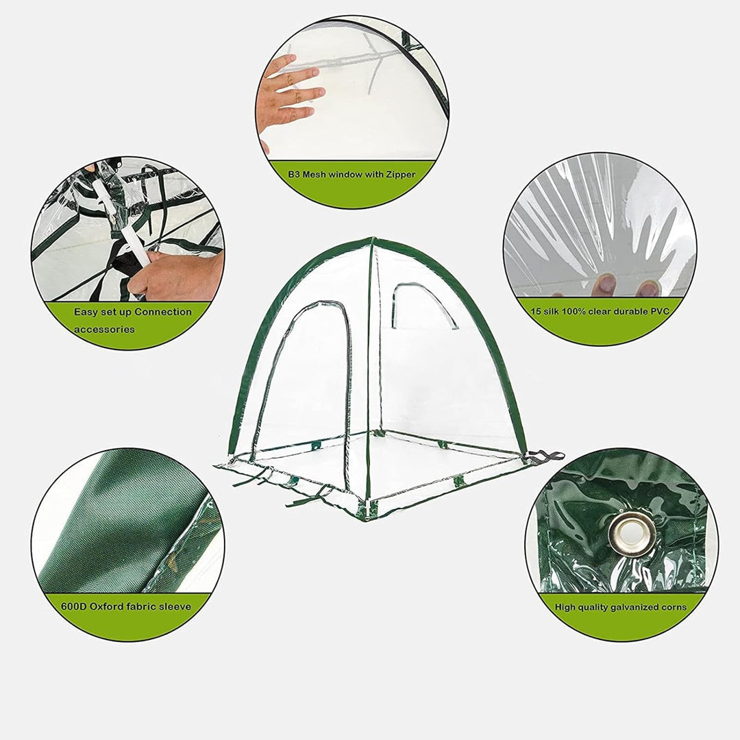 Tragbares Greenhouse Zelt, Pop-Up-Schutz, für den Innen- und Aussenbereich, transparentes Pflanzenze