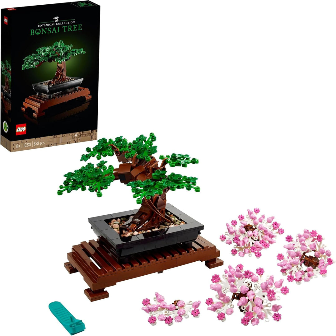 LEGO 10281 Icons Bonsai Baum Set für Erwachsene, Pflanzen Home Deko Set mit Blumen, Geschenk zum Mut