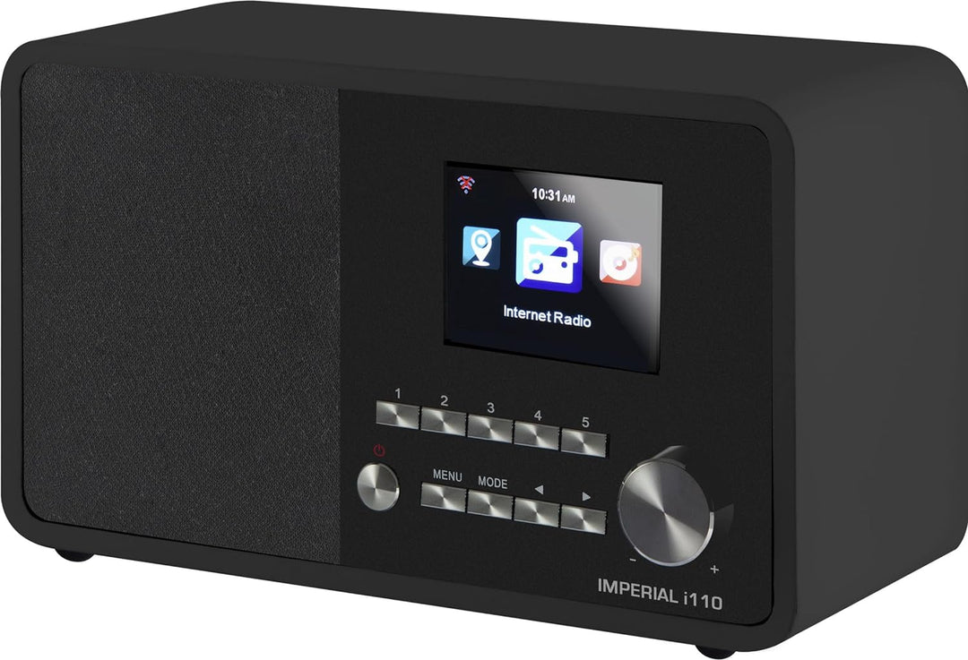 Imperial i110 Internetradio UPNP/DLNA Mediaplayer schwarz Schwarz Single, Schwarz Single