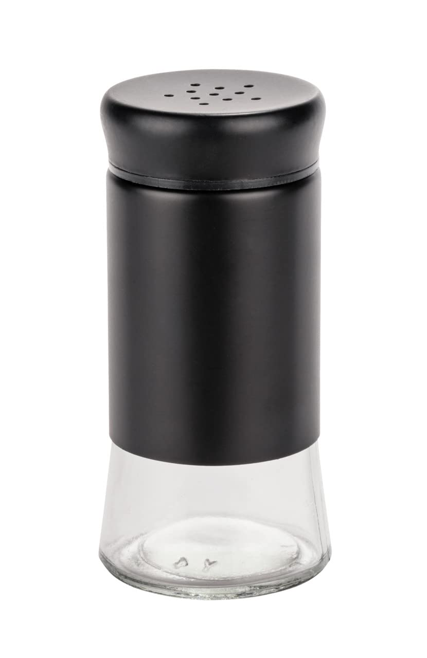 WENKO Glas Gewürzstreuer Boga, Grillzubehör mit 0,14 L, Black Outdoor Kitchen Gewürz-Streuer für Gew