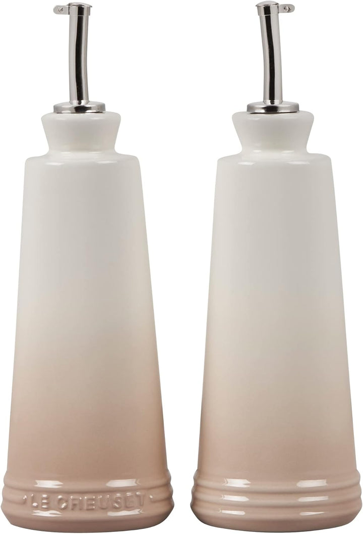 LE CREUSET PG8042-10716 Signature Steinzeug, je 284 ml, Baiser Öl & Essig Set, Steingut, Baiser