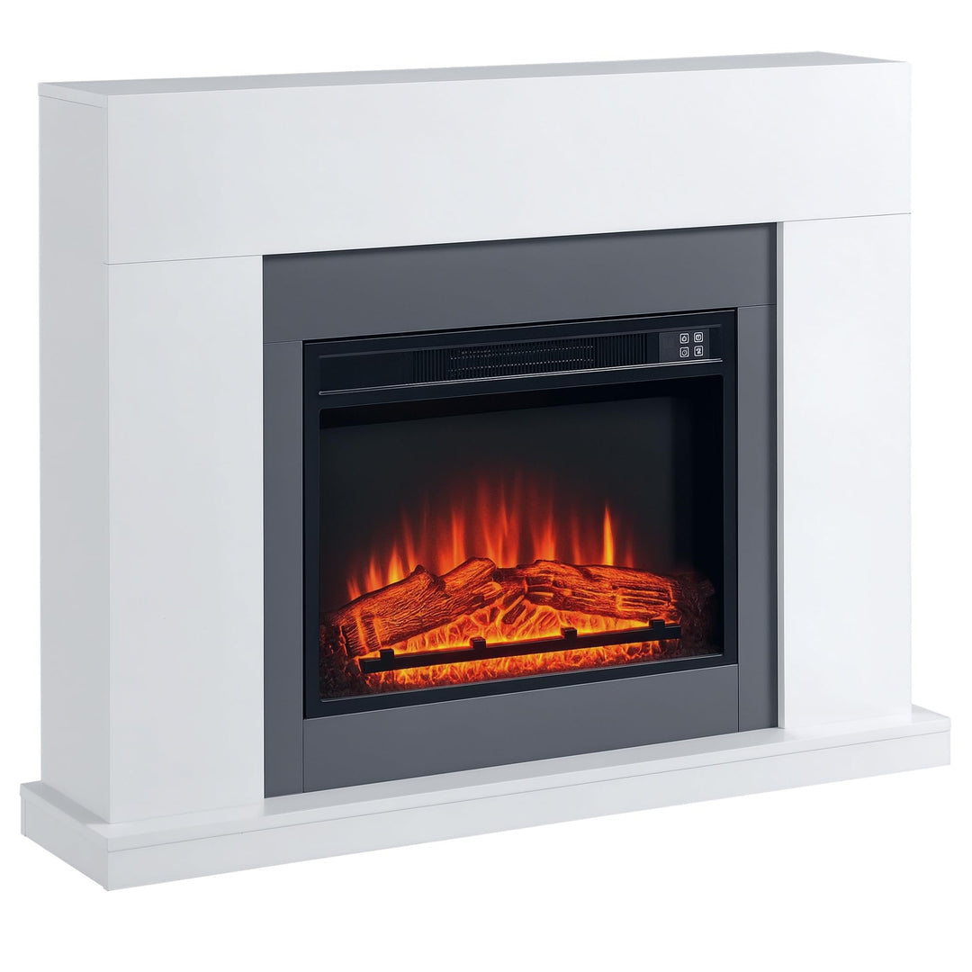 HOMCOM Elektrokamin mit Heizung, elektrischer Kamin mit LED Flammeneffekt und 3 Helligkeiten 2000W D