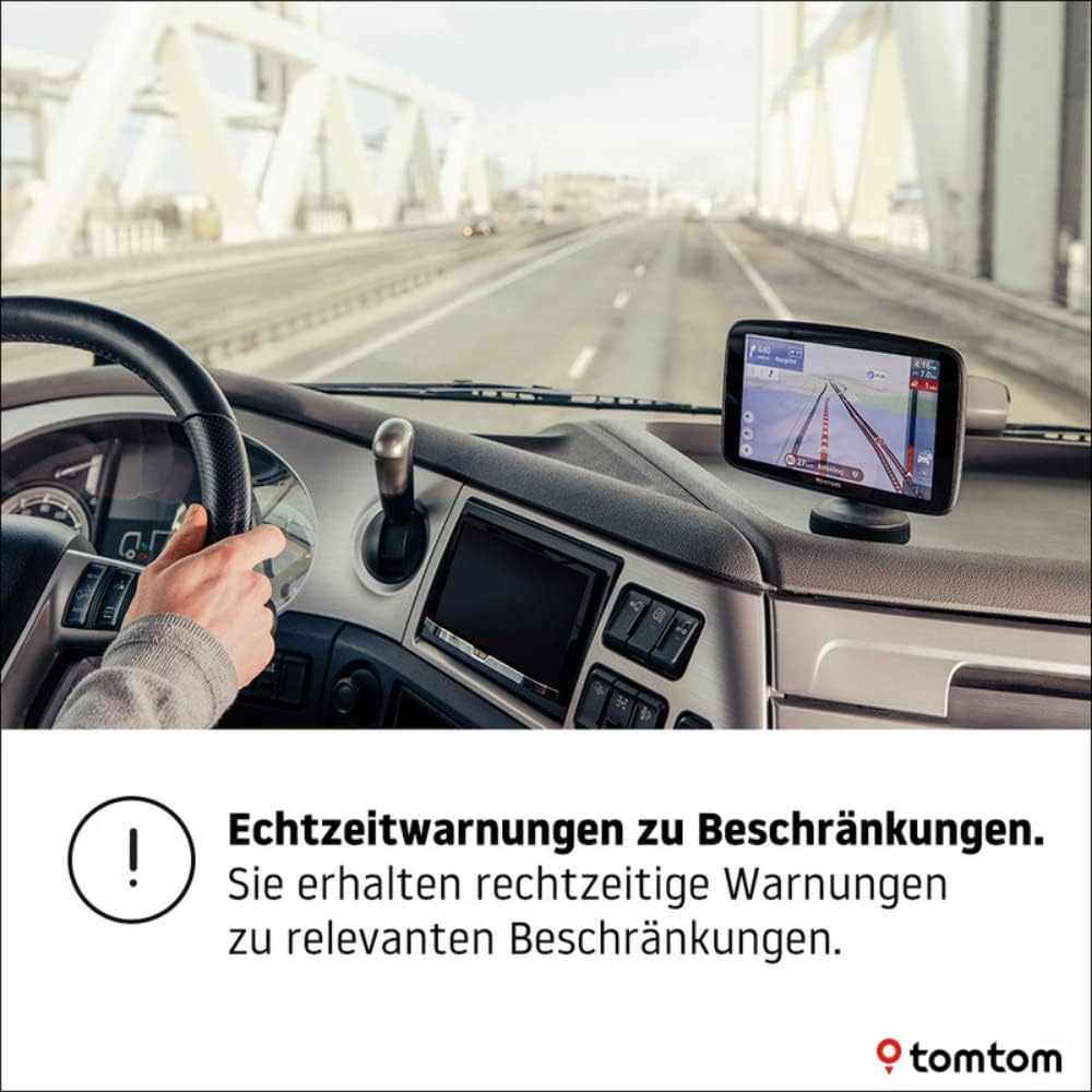 TomTom LKW Navigationsgerät GO Expert (7 Zoll HD-Bildschirm,Routen für grosse Fahrzeuge, Stauvermeid