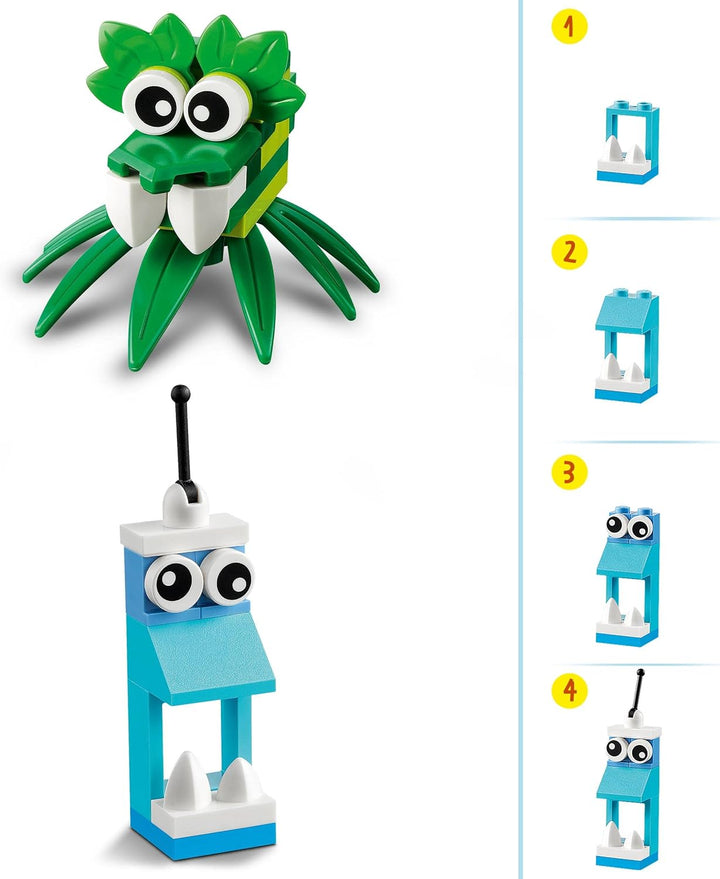 LEGO Classic Kreative Monster Kreativ-Set Steinen, Box mit Bausteinen für Kinder ab 4 Jahre, Konstru
