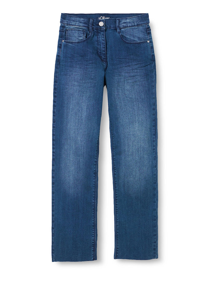 s.Oliver Mädchen Ankle Jeans, Straight Leg 176 Slim Blau 57z2, 176 Slim Blau 57z2