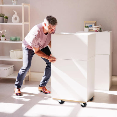 VA-Cerulean Rollbrett 4 Stück Transportroller Möbelroller mit Gummipads Rollbretter max. 200 kg Trag