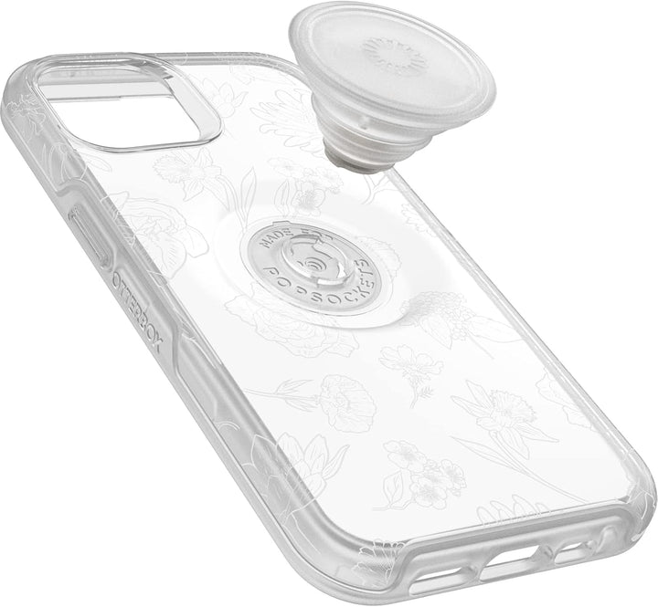 OtterBox Otter + POP Symmetry Clear Series für iPhone 14 & iPhone 13 – Blume des Monats (transparent