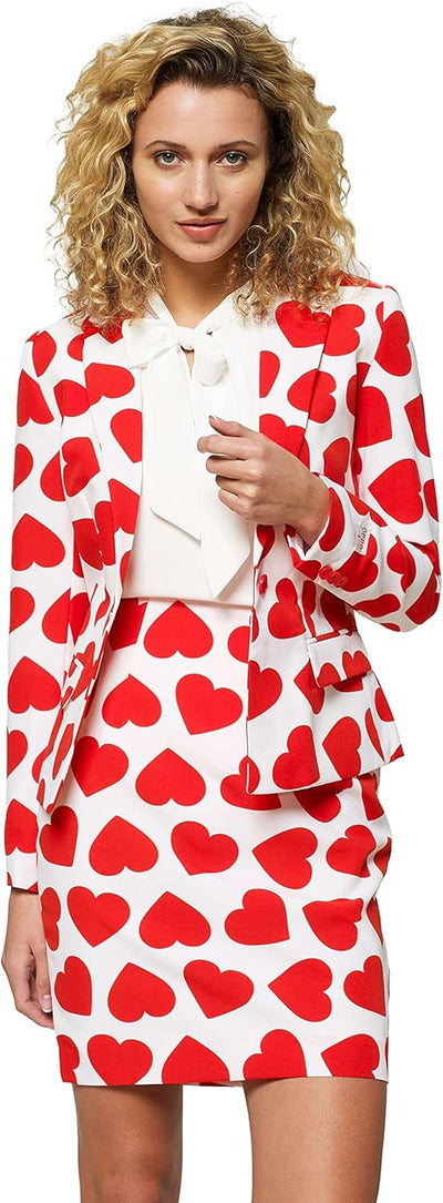 OppoSuits - Verrückter Anzug mit lustigen Prints für Damen - Komplettes Set: Jacke und Rock 32-34 Qu