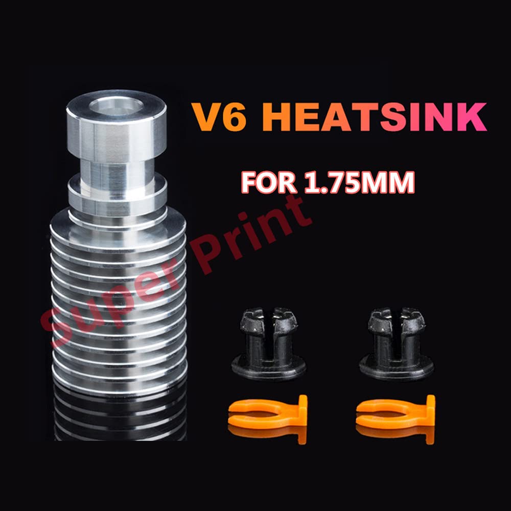 Super Print V6 Volcano Hotend,HeatSink,Heater Block,Titanium Alloy Heatbreak,Hardened Steel Nozzle,f