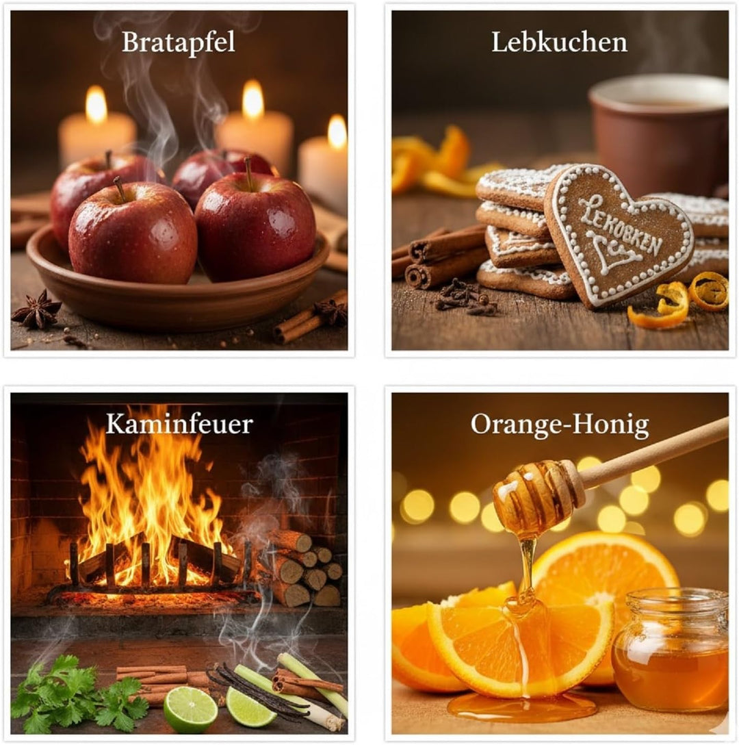 Dufte Momente Saunaaufguss Set – 4 x 250ml | Weihnachtsedition | Profi-Qualität Made in Germany