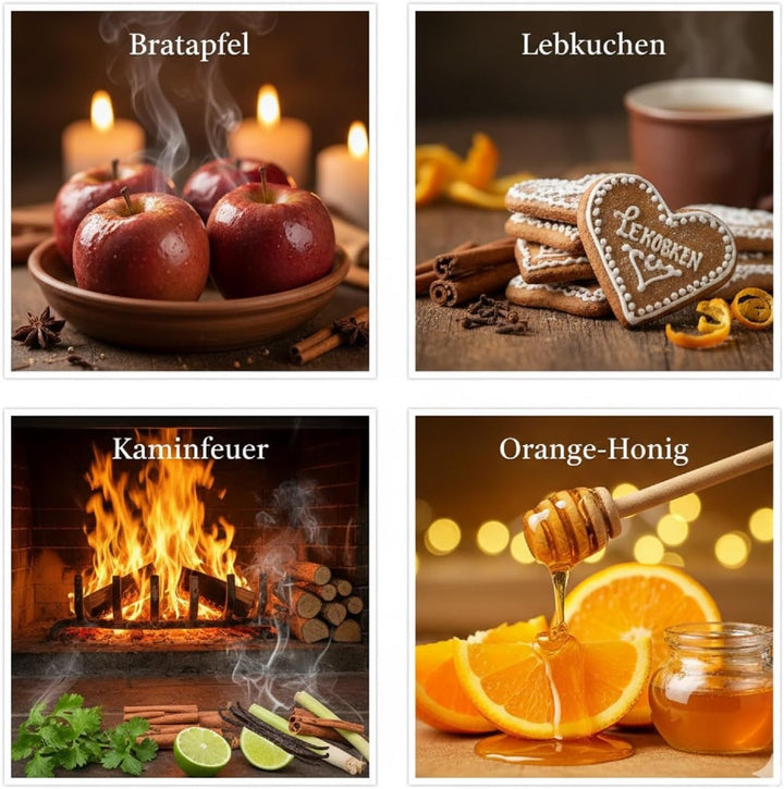 Dufte Momente Saunaaufguss Set – 4 x 250ml | Weihnachtsedition | Profi-Qualität Made in Germany