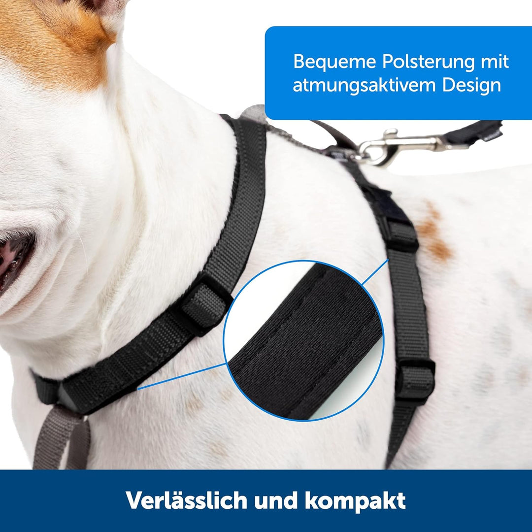 PetSafe 3-in-1 Geschirr, Hundegeschirr mit Rückhaltegurt, Reduziert Ziehen und Druck auf die Kehle,