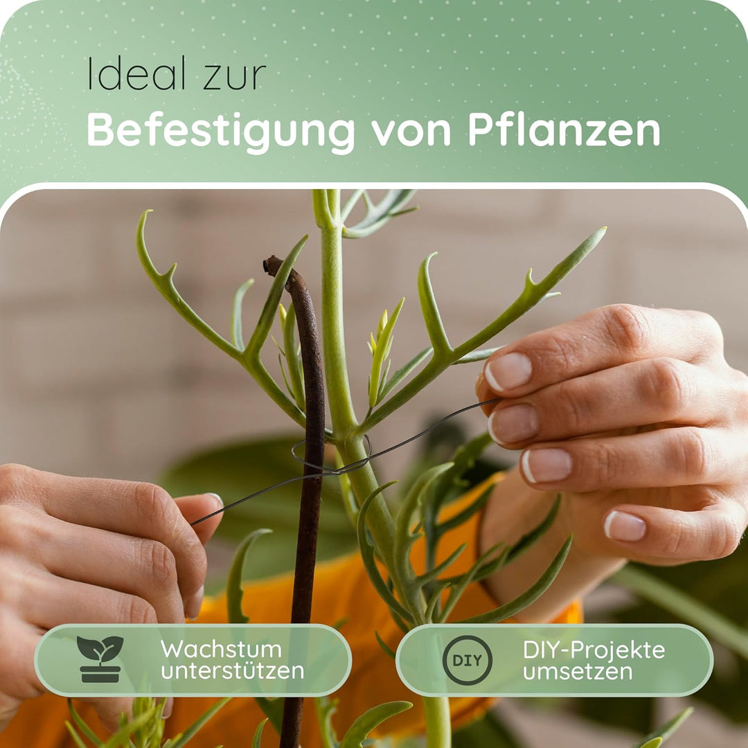 Novatool 10x Wickeldraht I grün I 0,65 mm I Draht I Basteldraht Floristendraht Blumendraht Bindedrah