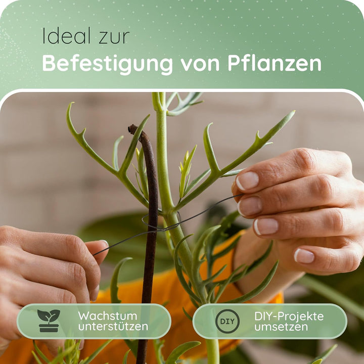 Novatool 10x Wickeldraht I grün I 0,65 mm I Draht I Basteldraht Floristendraht Blumendraht Bindedrah