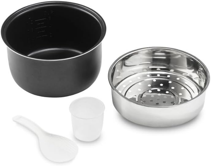 Simeo CRM230 Reiskocher aus Graphit, Edelstahl, 3 l, Knöpfe, 500 W, 220-240 V, 50-60 Hz