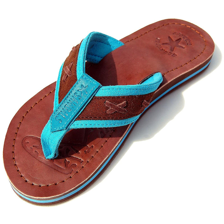 Seestern Sportswear Jungen Jugendliche Leder Zehentrenner Zehensandale Sandalen Gr.36-42/2160 39 EU