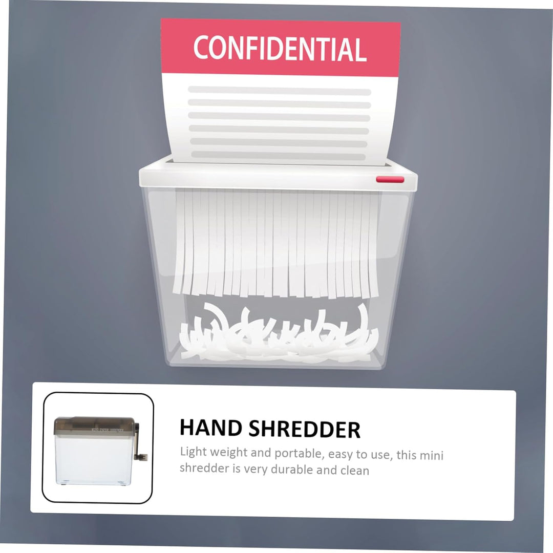 Tofficu Kleiner Hand Aktenvernichter A6 Manuell mit Griff Papier Schneidewerkzeug für Büro Zuhause D