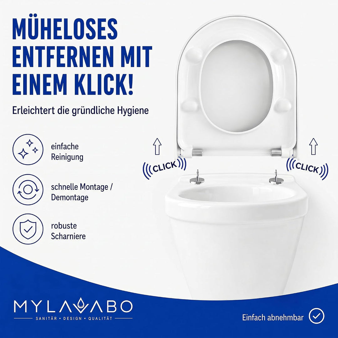 Toilettensitz mit Softclose passend für Duravit Starck 3, Starck 2 & Duravit ME – reparierbar, langl