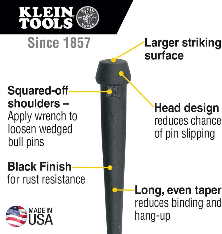 Breitkopf-Stiftstift, 1-1/4 Zoll, Klein Tools 3255 1-1/4-Inch x 13.75-Inch Standard, 1-1/4-Inch x 13