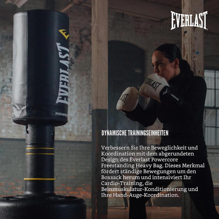 Everlast Unisex Power Core Freestanding Punch Bag Schwarz, Schwarz