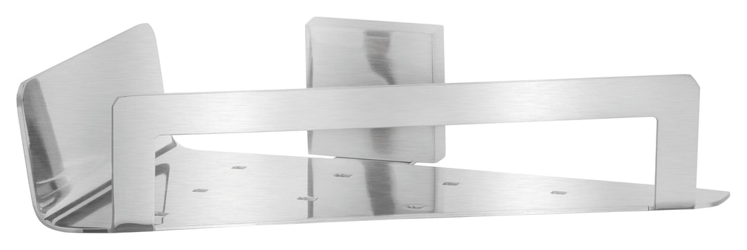 tesa EXXCLUSIV Eck-Duschablage, verchromt - Duschkorb zur Wandbefestigung ohne Bohren, inkl. Klebelö