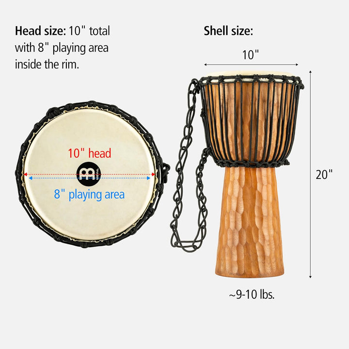 Meinl Percussion 18cm Jr. Djembe Trommel - klein - Musikinstrument für Kinder und Erwachsene - Einfa