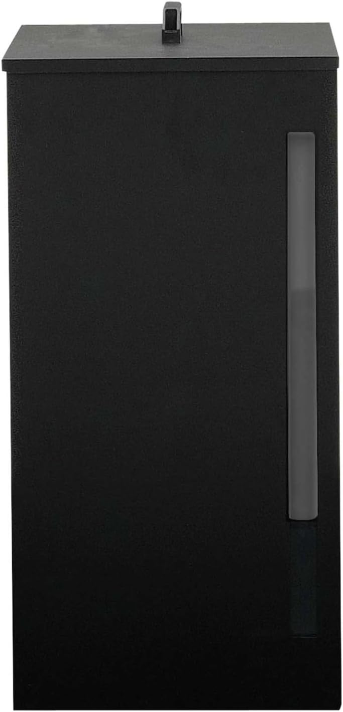 IDMarket - Pelletbehälter schwarz Kapazität 45 kg Pelletaufbewahrung 36 x 36 x 76 cm