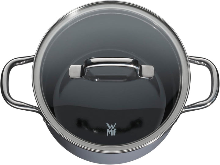 WMF Fusiontec Essential Topfset Induktion 3-teilig, Kochtopf Set mit Glasdeckel, Induktions Töpfe Se