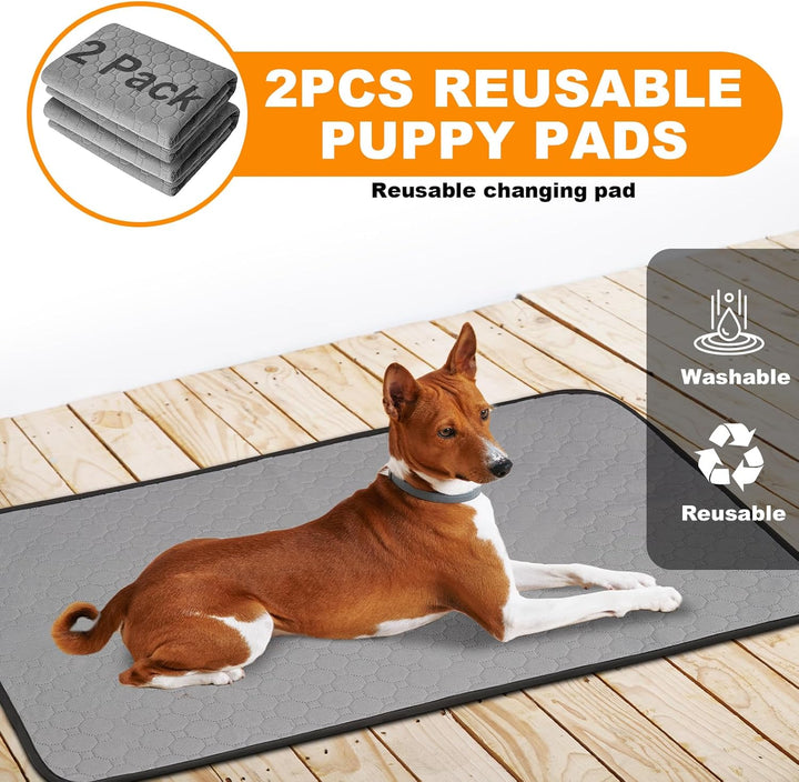 2 Pack waschbare Hunde Pee Pads wasserdichte Wiederverwendbare Pet Training Pads grosser Absorption