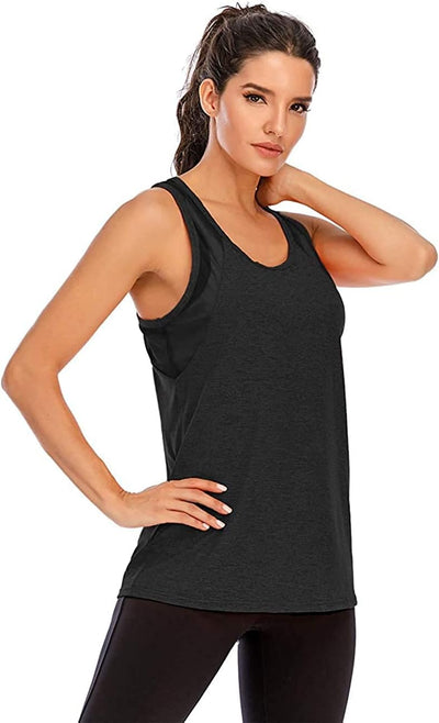 Nekosi Damen Yoga Tanktops Ärmelloses Sportshirt Kleidung Mesh Zurück Fitness Laufen Shirt Sport Obe