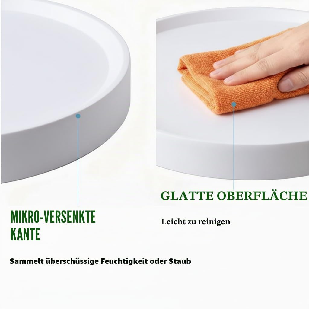 Mobiler Pflanzenständer mit Rädern, 22,6 cm, weiss, Pflanzen-Caddy mit versteckten Rädern, Blumentop