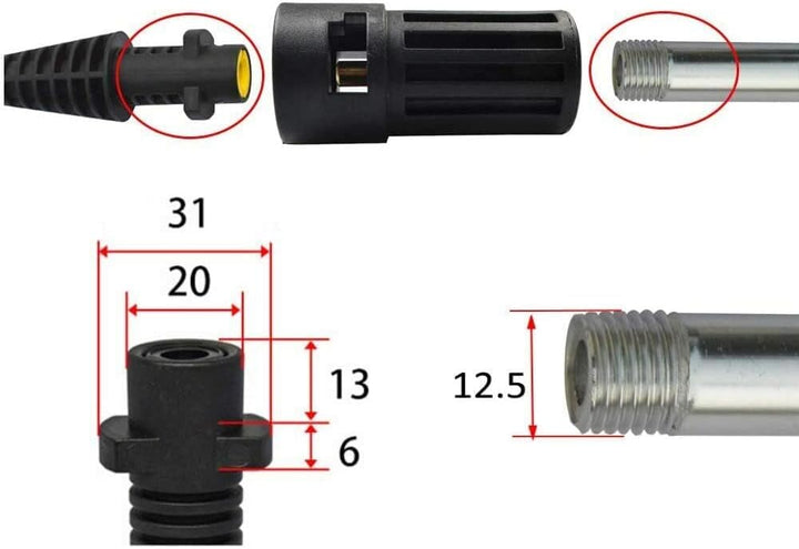 M&M Smartek Adapter für Aldi Ferrex Lavor auf Kärcher Lanze Hochdruckreiniger Umrüstungskit