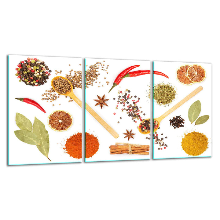 TMK ArtDeko Herdabdeckplatte 3 Teilig 3x30x52 cm - Spritzschutz Herdabdeckung – Herdschutz aus Siche