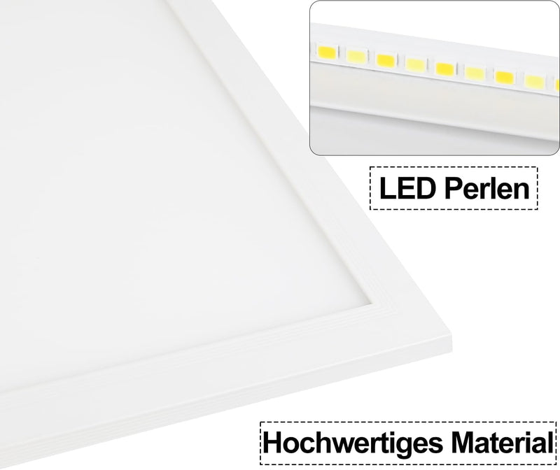 CBJKTX LED Deckenleuchte Dimmbar Panel Deckenlampe 120x30 cm mit Fernbedienung 48W Deckenpanel Wohnz